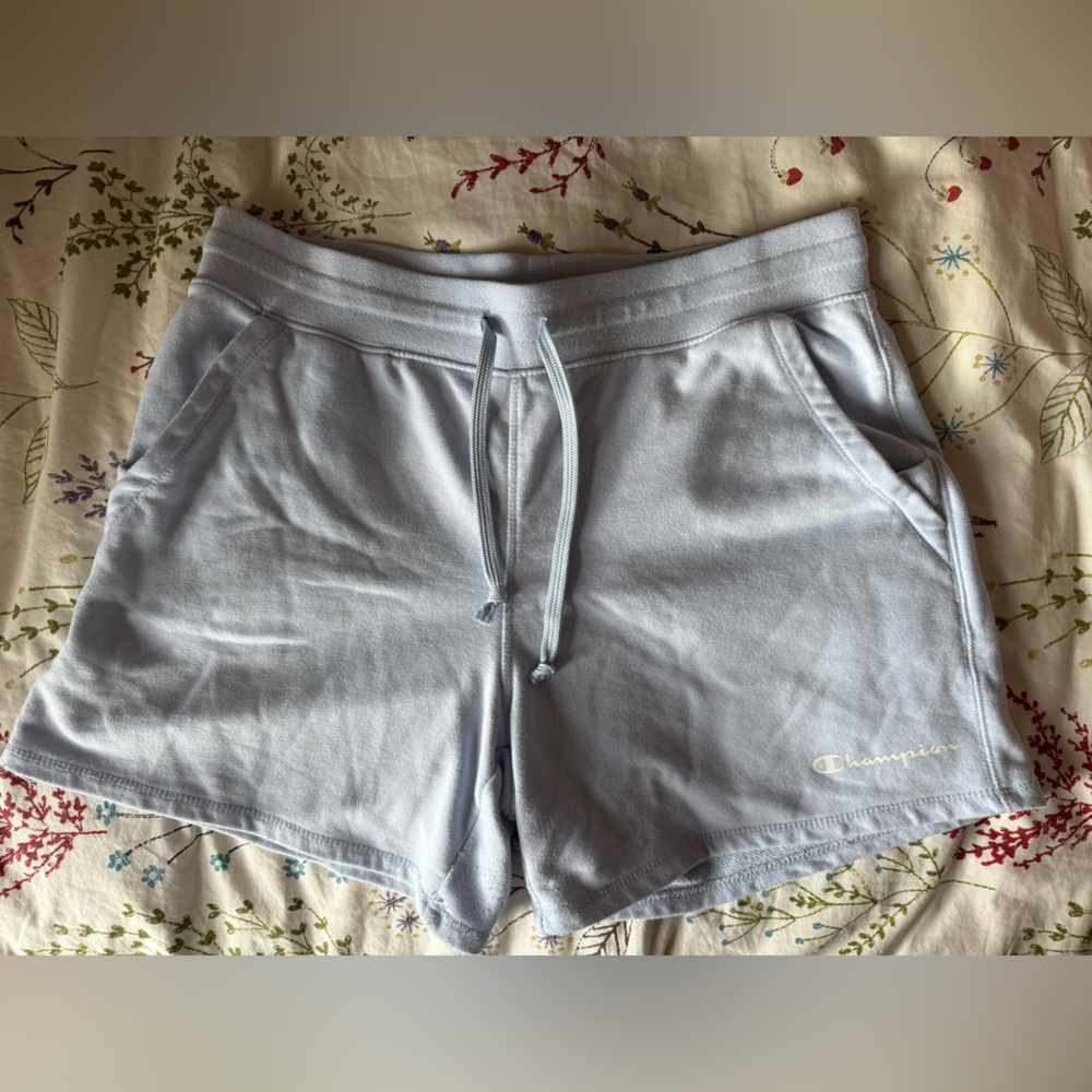 Champion Women's Athletic Shorts in Soft Blue